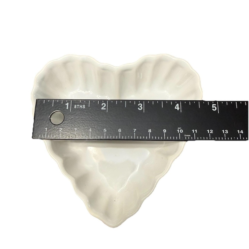 Pacific Island Creation Pink Heart Shaped Ramekin Ceramic Oven Safe Set Of 5 - Picture 9 of 10